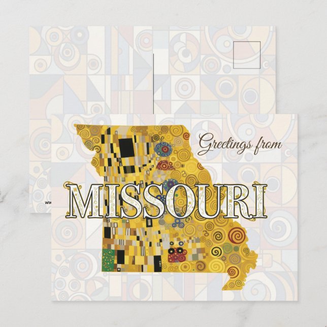 Carte Postale Salutations du Missouri (Devant / Derrière)