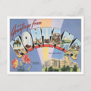 Carte Postale Salutations Du Montana