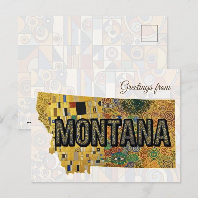 Carte Postale Salutations du Montana (Devant / Derrière)