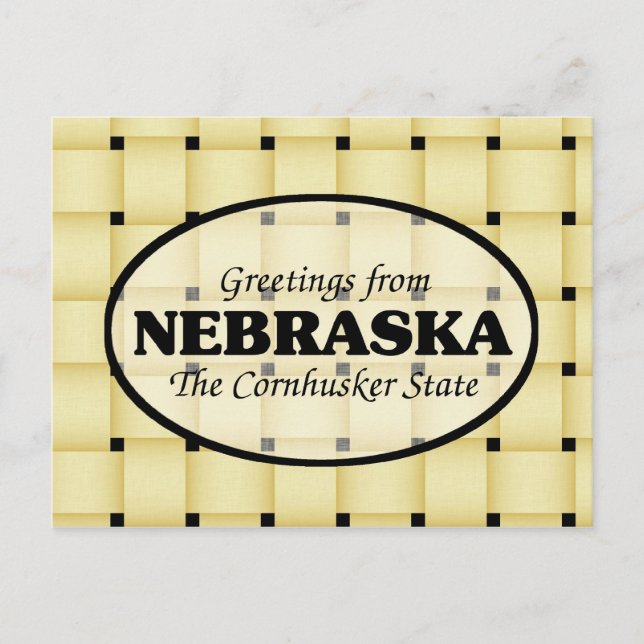 Carte Postale Salutations du Nebraska (Devant)