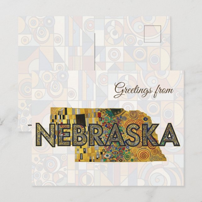 Carte Postale Salutations du Nebraska (Devant / Derrière)