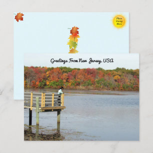 Carte Postale Salutations du New Jersey - Réflexions d'automne