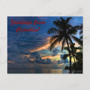 Carte Postale Salutations du Paradis
