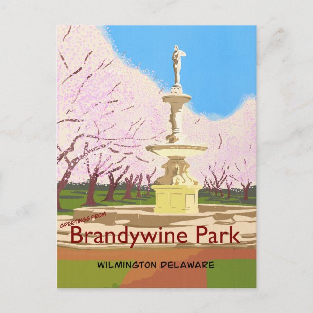 Carte Postale Salutations du parc Brandywine (Devant)
