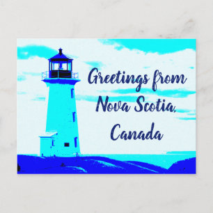 Carte Postale Salutations du phare du Canada de la Nouvelle-Écos
