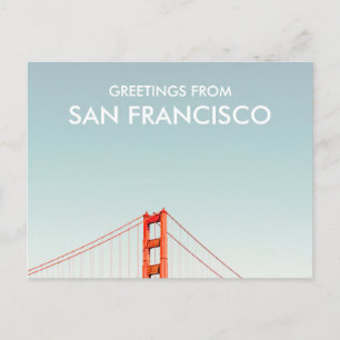 Carte Postale Salutations du pont Golden Gate de San Francisco