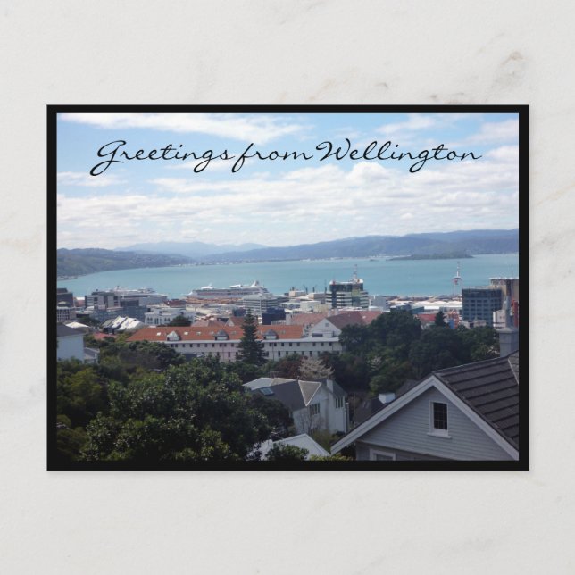 Carte Postale salutations du port de wellington (Devant)