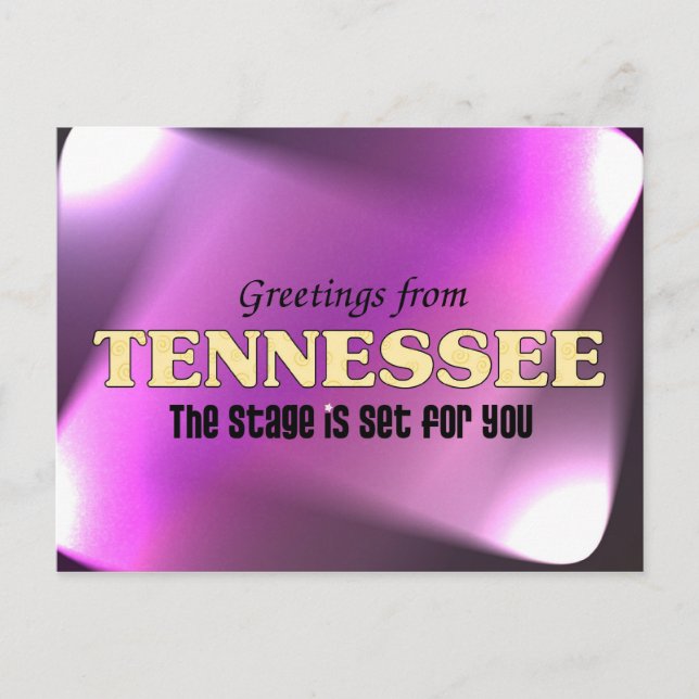 Carte Postale Salutations du Tennessee (Devant)