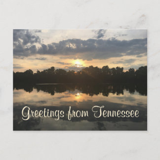 Carte Postale SALUTATIONS DU TENNESSEE photographie de coucher d
