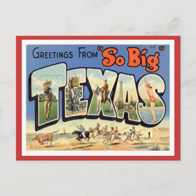 Carte Postale Salutations Du Texas (Devant)