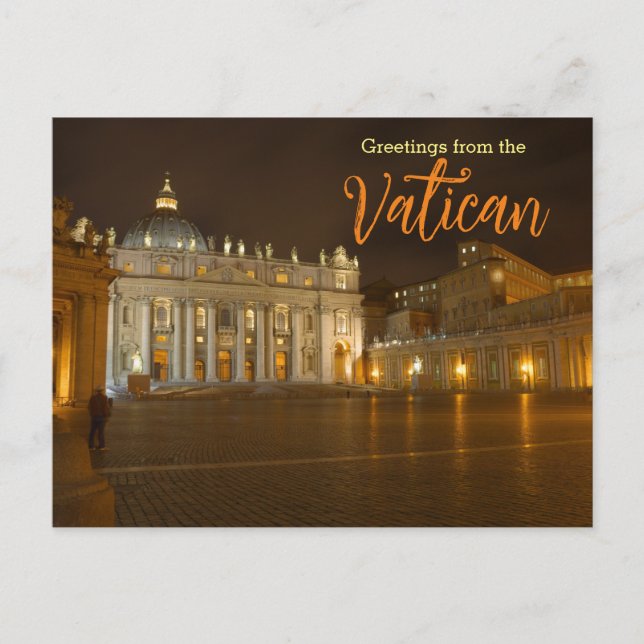 Carte Postale Salutations du Vatican Italie Voyage (Devant)