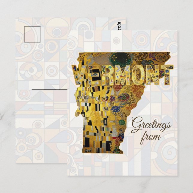 Carte Postale Salutations du Vermont (Devant / Derrière)