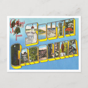 Carte Postale Salutations du Vintage voyage de Caroline du Sud