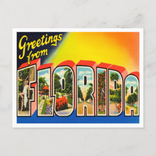 Carte Postale Salutations du Vintage voyage de Floride