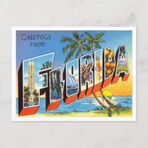 Carte Postale Salutations du Vintage voyage de Floride