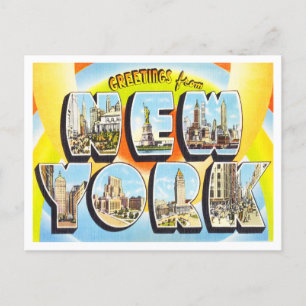 Carte Postale Salutations du Vintage voyage de New York