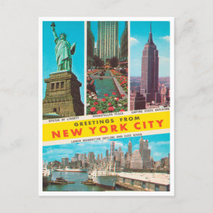 Carte Postale Salutations du Vintage voyage de New York