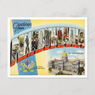 Carte Postale Salutations du Vintage voyage de Pennsylvanie