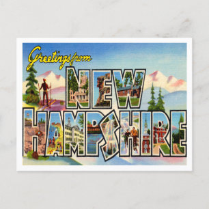 Carte Postale Salutations du Vintage voyage du New Hampshire