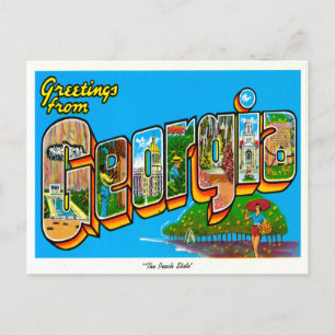 Carte Postale Salutations du Vintage voyage géorgien