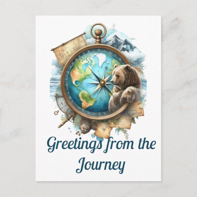 Carte Postale Salutations du voyage (Devant)