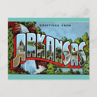 Carte Postale Salutations du voyage vintage de l'Arkansas