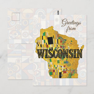 Carte Postale Salutations du Wisconsin