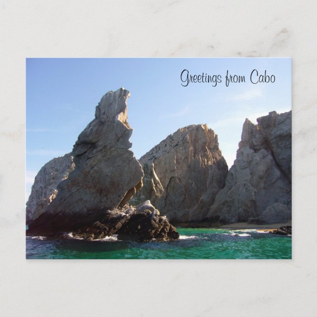 Carte Postale salutations en cabine (Devant)