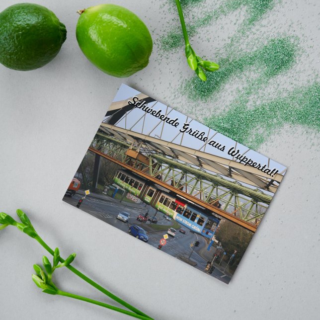 Carte Postale Salutations flottantes de Wuppertal en allemand (Créateur téléchargé)