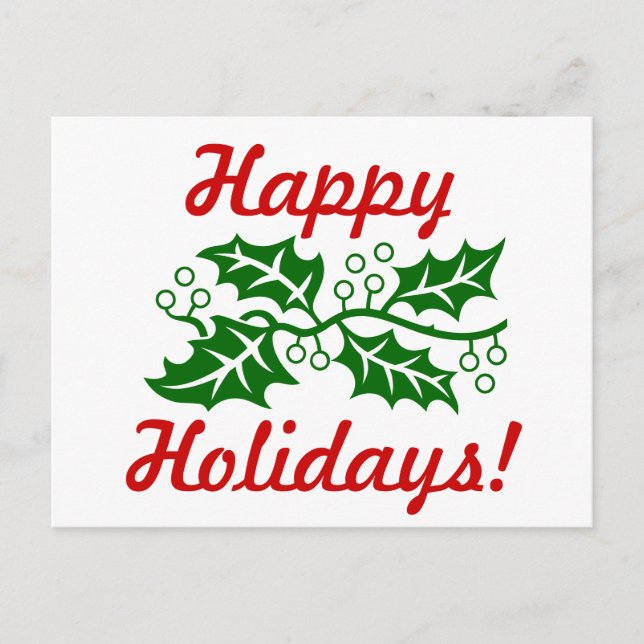 Carte postale - Salutations Holly (Devant)