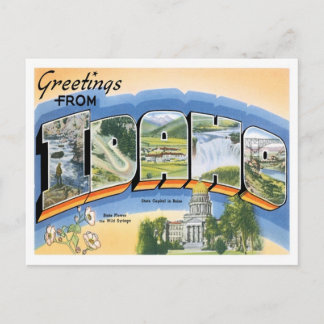 Carte Postale Salutations Idaho Des États-Unis