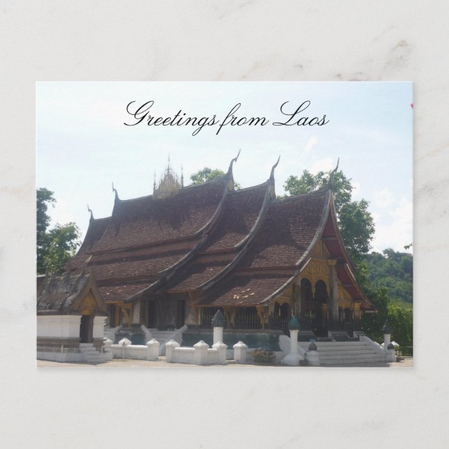 Carte Postale salutations laos (Devant)