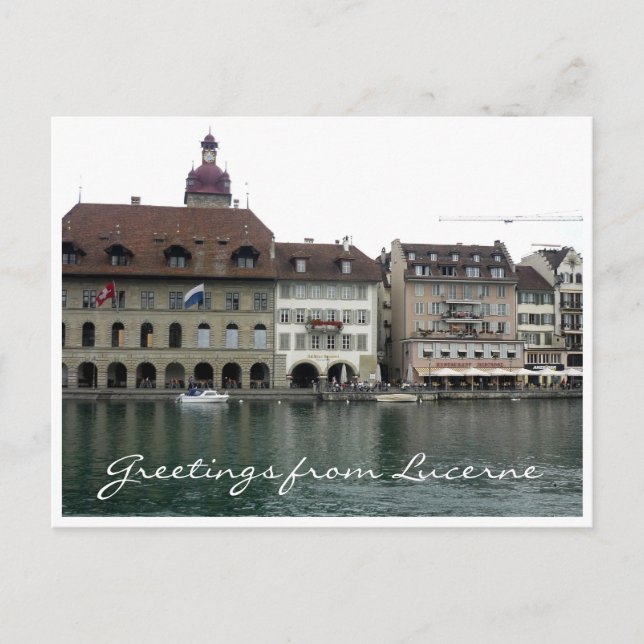 Carte Postale salutations lucerne suisses (Devant)
