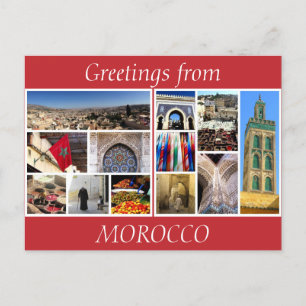 Carte Postale salutations maroc