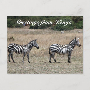 Carte Postale salutations rayées