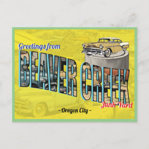 Carte Postale Salutations Rétro De Beaver Creek Junk Yard