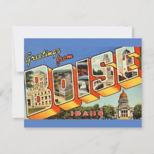 Carte Postale Salutations Rétro de Boise