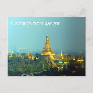 Carte Postale salutations shwedagon
