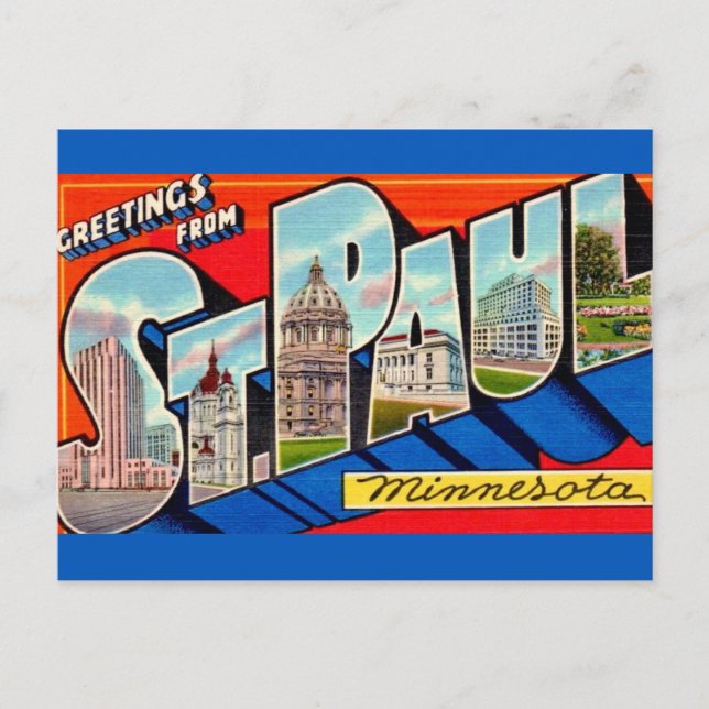Carte Postale Salutations St Paul MN (Devant)