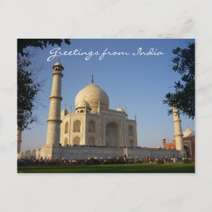 Carte Postale salutations taj mahal