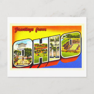 Carte Postale Salutations Vintage de l'Ohio