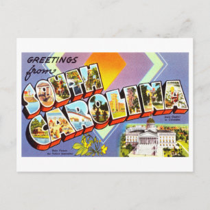 Carte Postale Salutations vintages de Caroline du Sud
