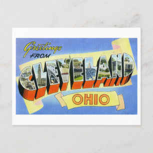 Carte Postale Salutations vintages de Cleveland, Ohio