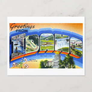 Carte Postale Salutations vintages de Idaho