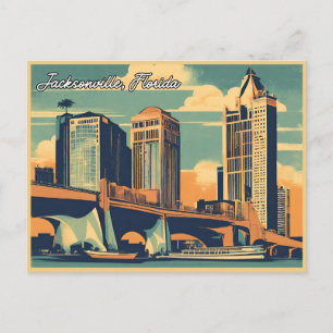 Carte Postale Salutations vintages de Jacksonville Classic Retro