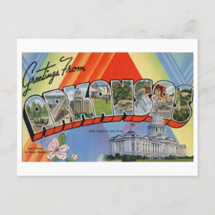 Carte Postale Salutations vintages de l'Arkansas
