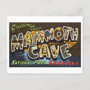Carte Postale Salutations vintages de Mammoth Cave dans le Kentu