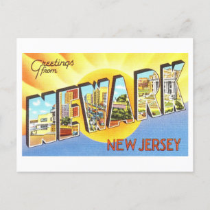 Carte Postale Salutations vintages de Newark, New Jersey