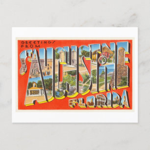 Carte Postale Salutations vintages de St Augustine, Floride