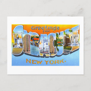 Carte Postale Salutations vintages de Syracuse, New York,